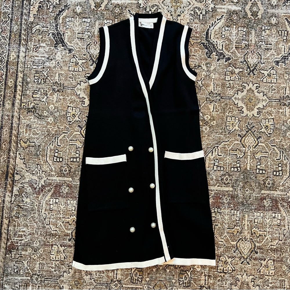 Zara Knitwear Dress with Pearl details